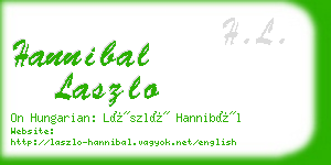 hannibal laszlo business card